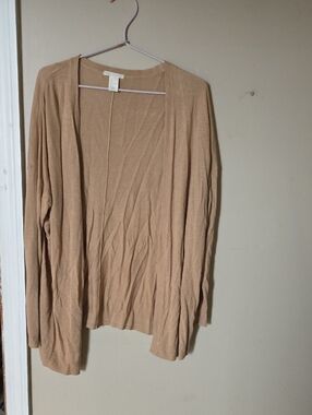 H&M Light Brown Open Front Women's Cardigan Sweater